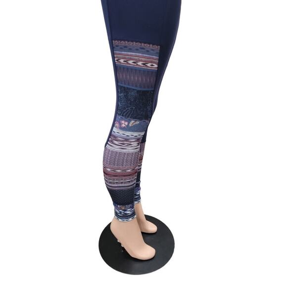 PrAna‎ Women's Chakara Blue Highway Pioneer Aztec Print Leggings Size XS - Picture 15 of 16